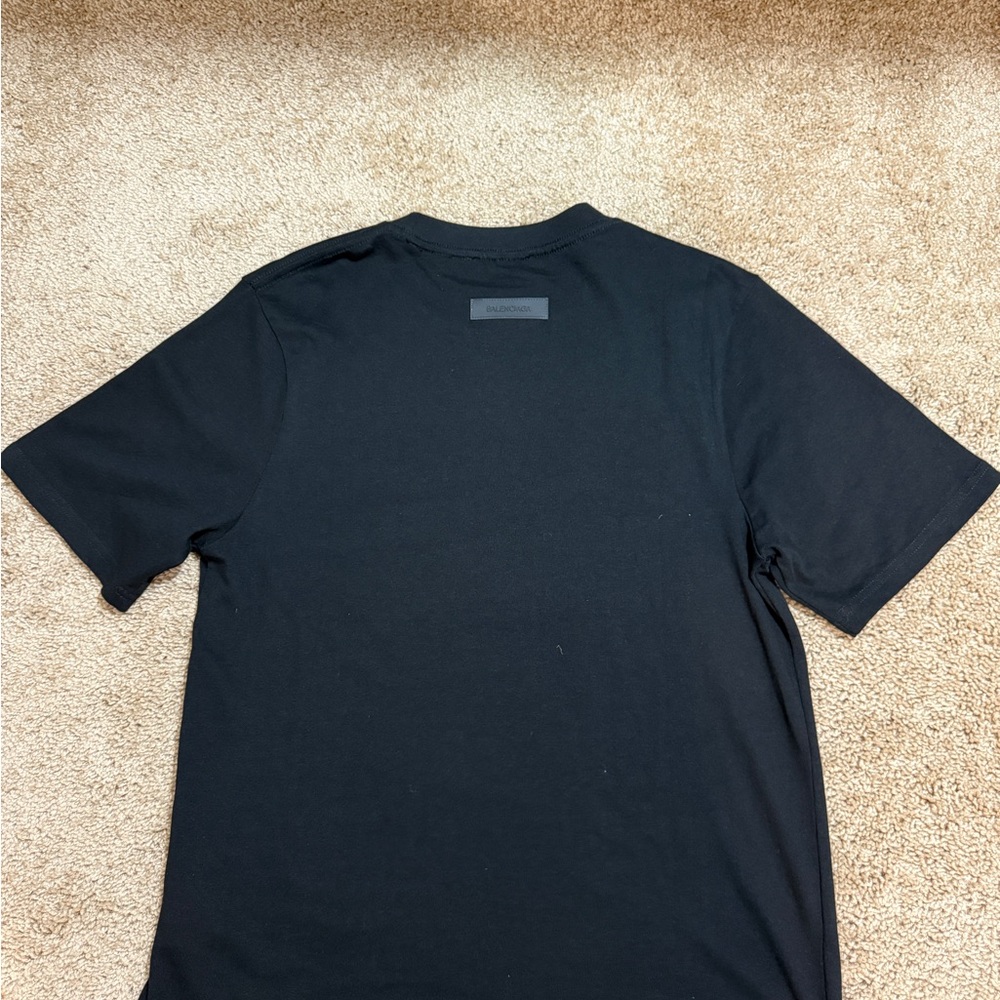 Balenciaga Black Tee with Red and White Accents - Picture 3 of 4